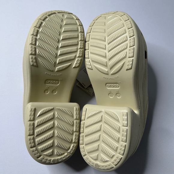 Crocs Siren Clog Women's Platform Heel Sand Beige Slip On Shoes - Picture 4 of 6